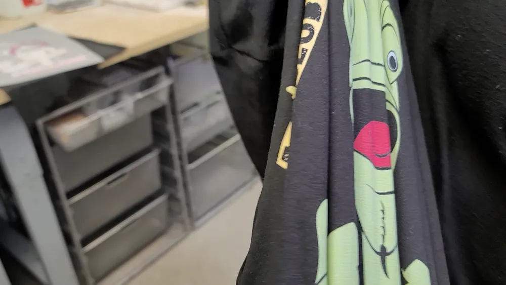 The print still intact after the durability test